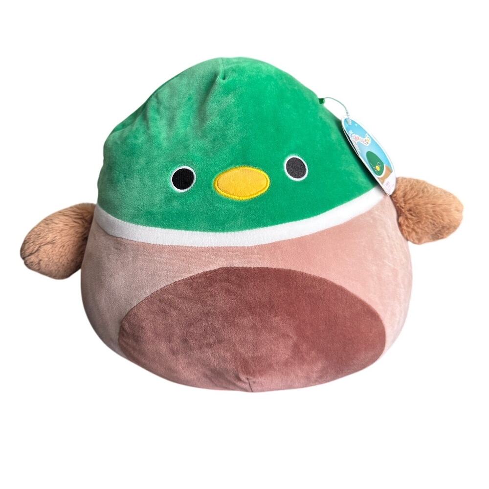 New With Tags Squishmallow Avery The Mallard Duck‎ Plush Toy 12"